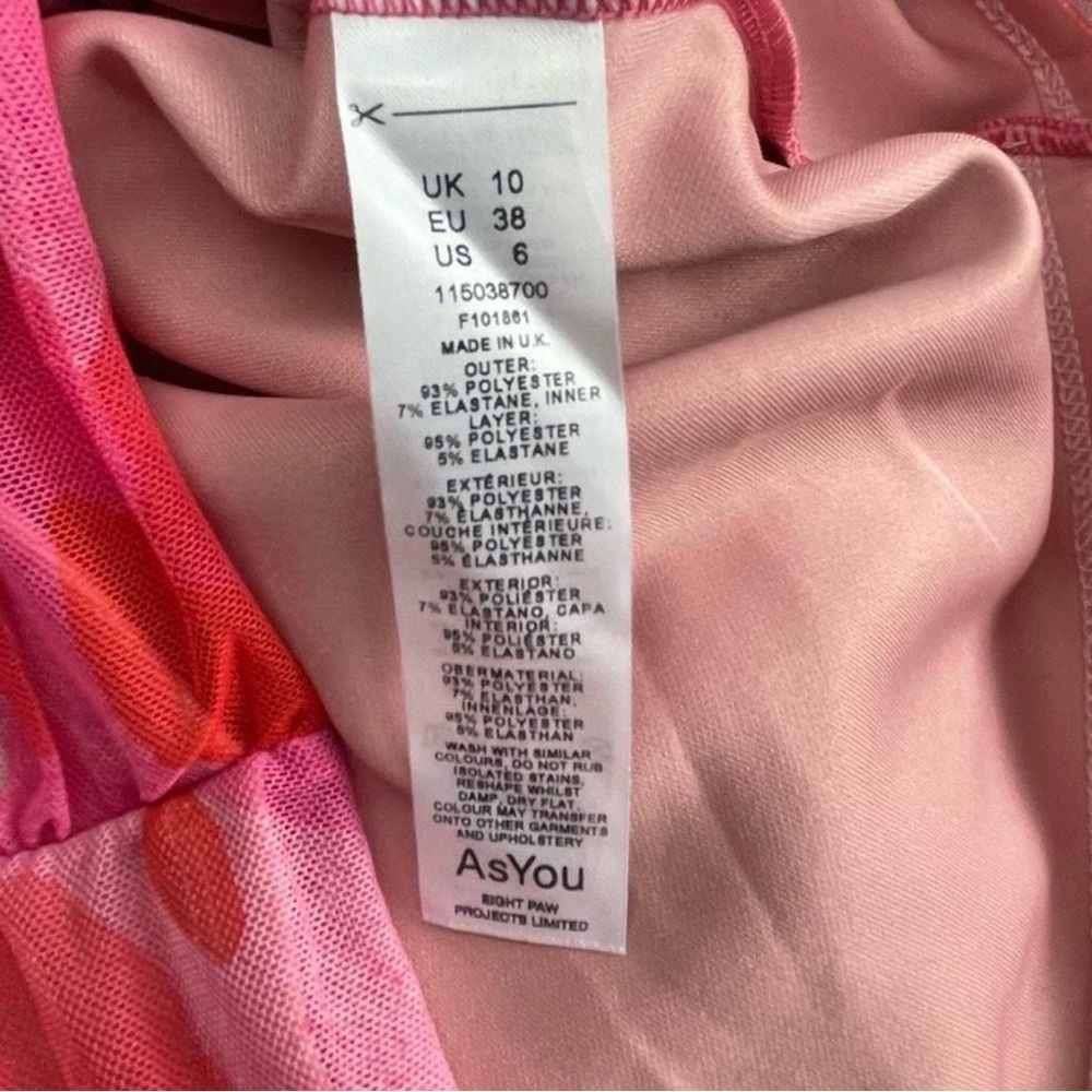 🩷ASOS As You Pink Rushed Midi Dress Off the Shoulder Size 6 - Picture 8 of 10